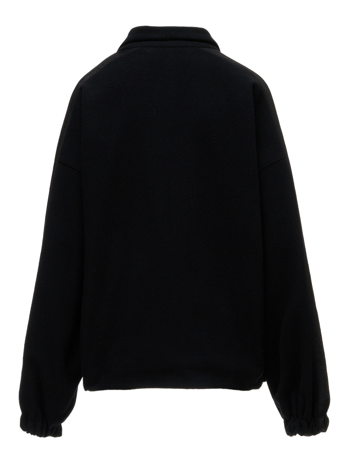 CASHMERE KNIT FLEECE STAND COLLAR JACKET