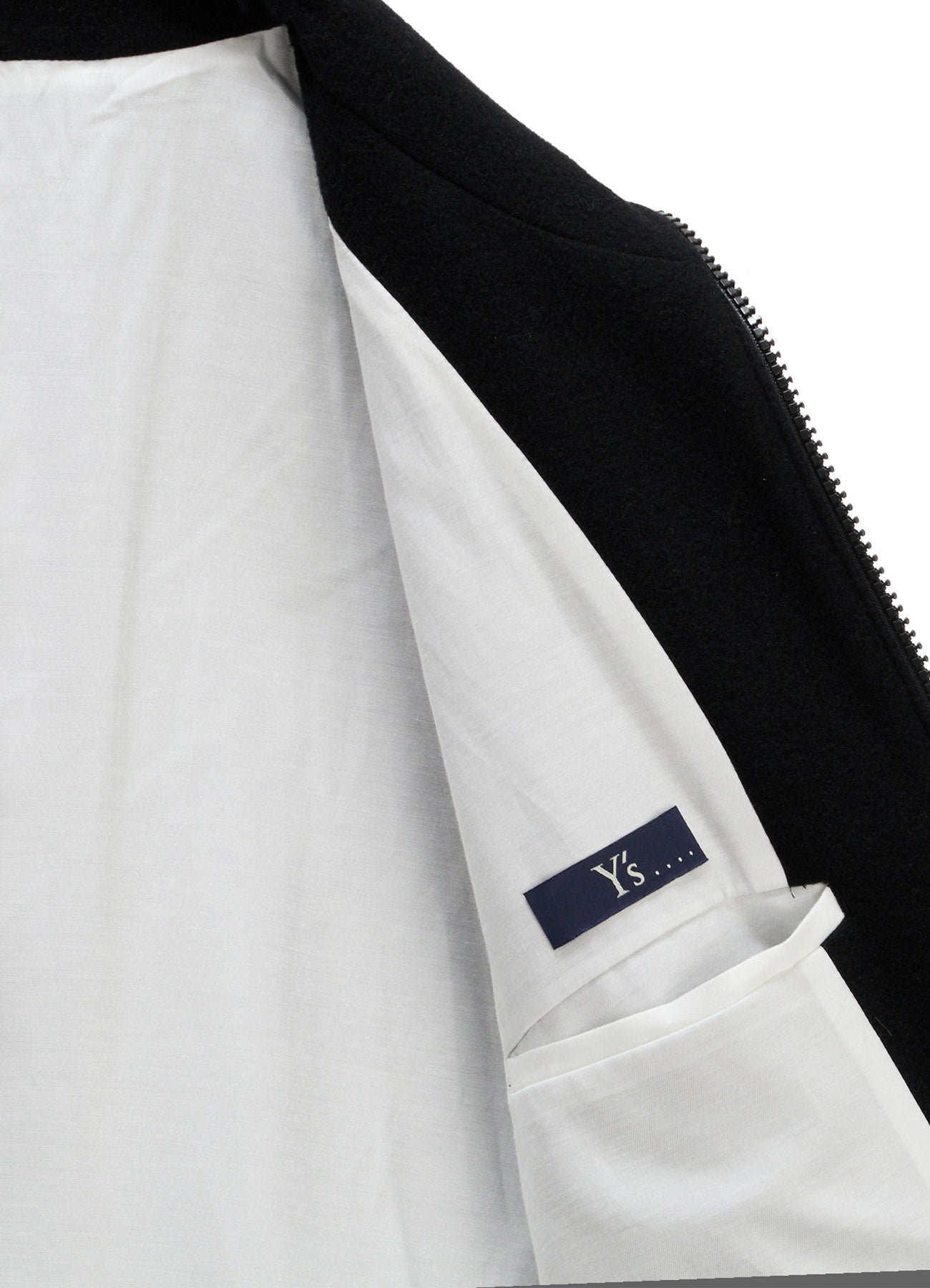 CASHMERE KNIT FLEECE STAND COLLAR JACKET