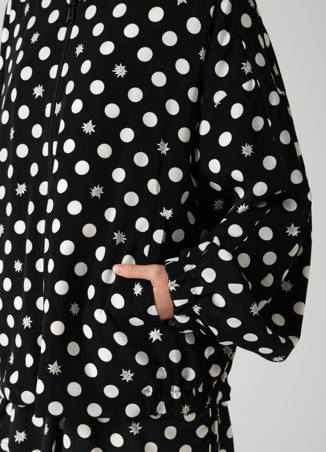 DOT FLOWER PRINT STAND COLLAR JACKET – THE SHOP YOHJI YAMAMOTO