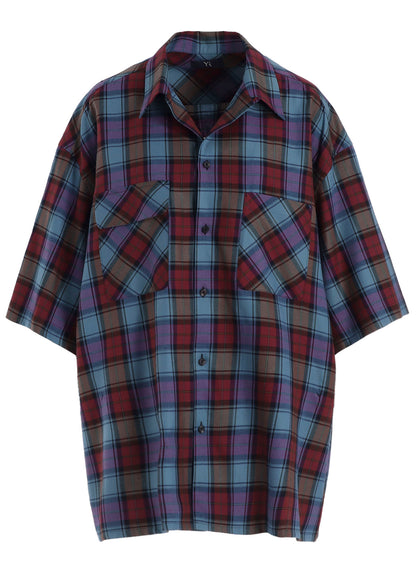 TWILL PLAID BLOUSE
