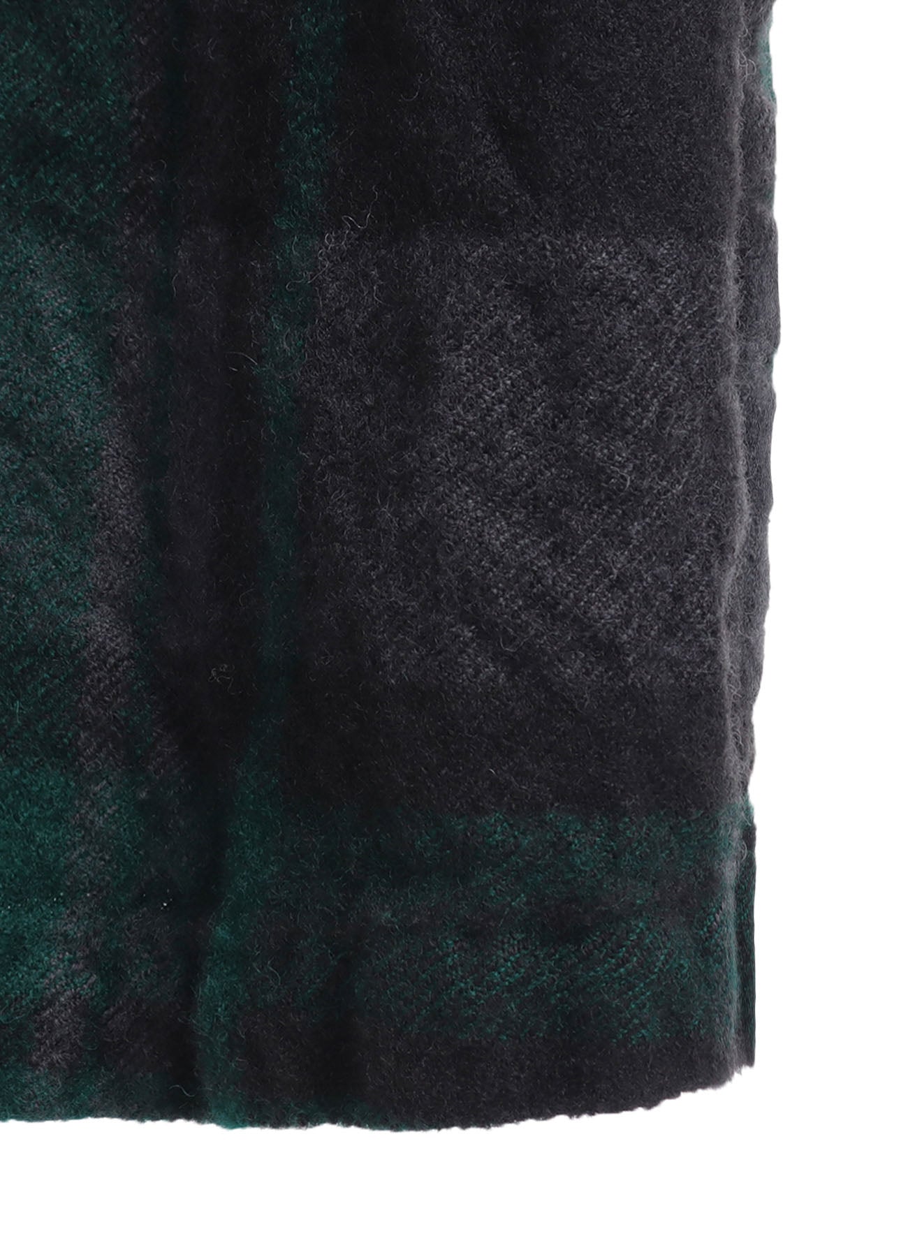 MILLED WOOL PLAID COAT