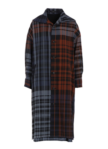 WOOL BLEND PLAID DRESS