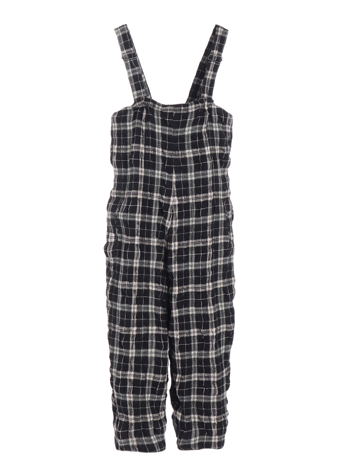 MILLED WOOL COTTON PLAID DRESS
