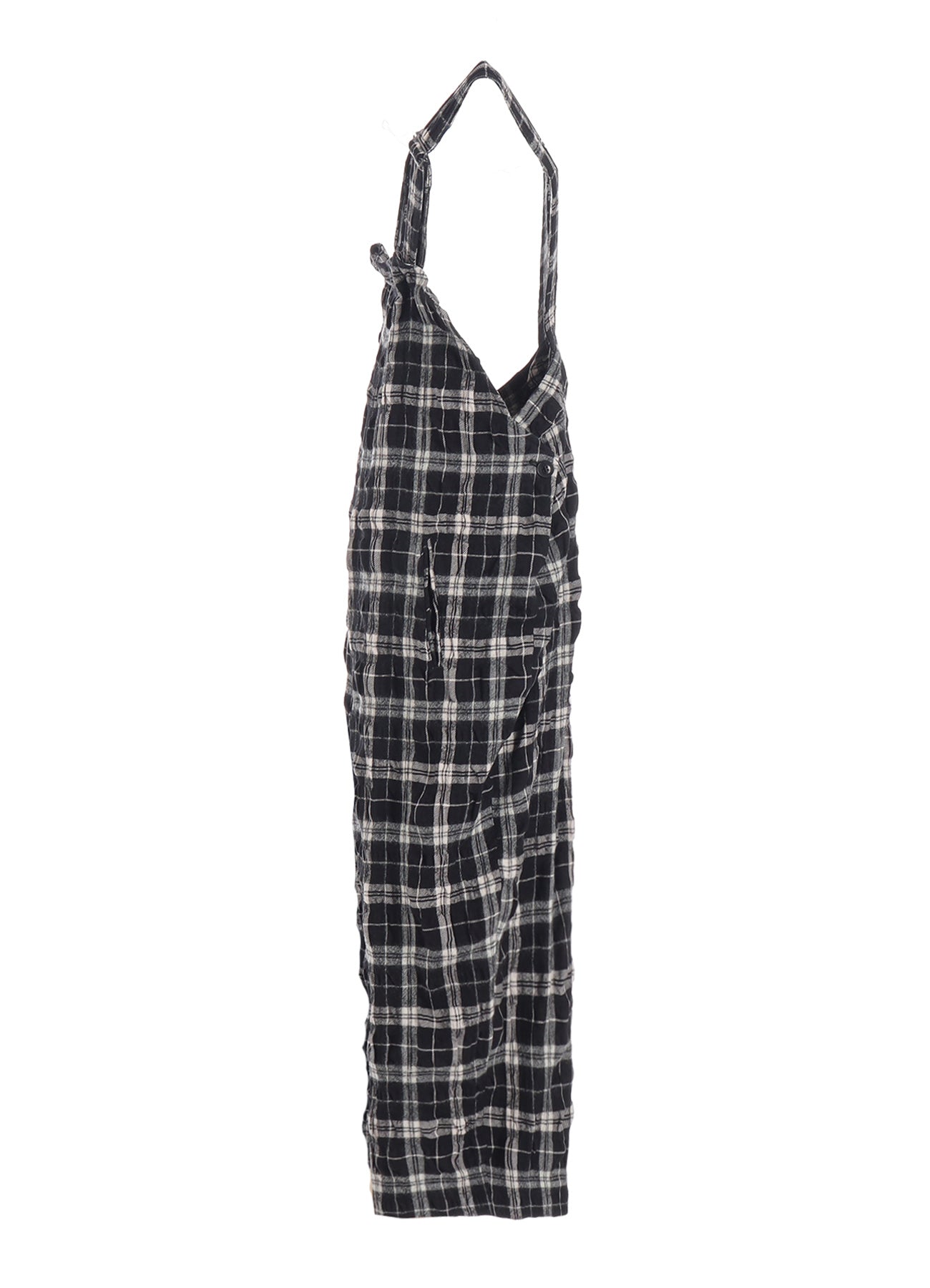 MILLED WOOL COTTON PLAID DRESS