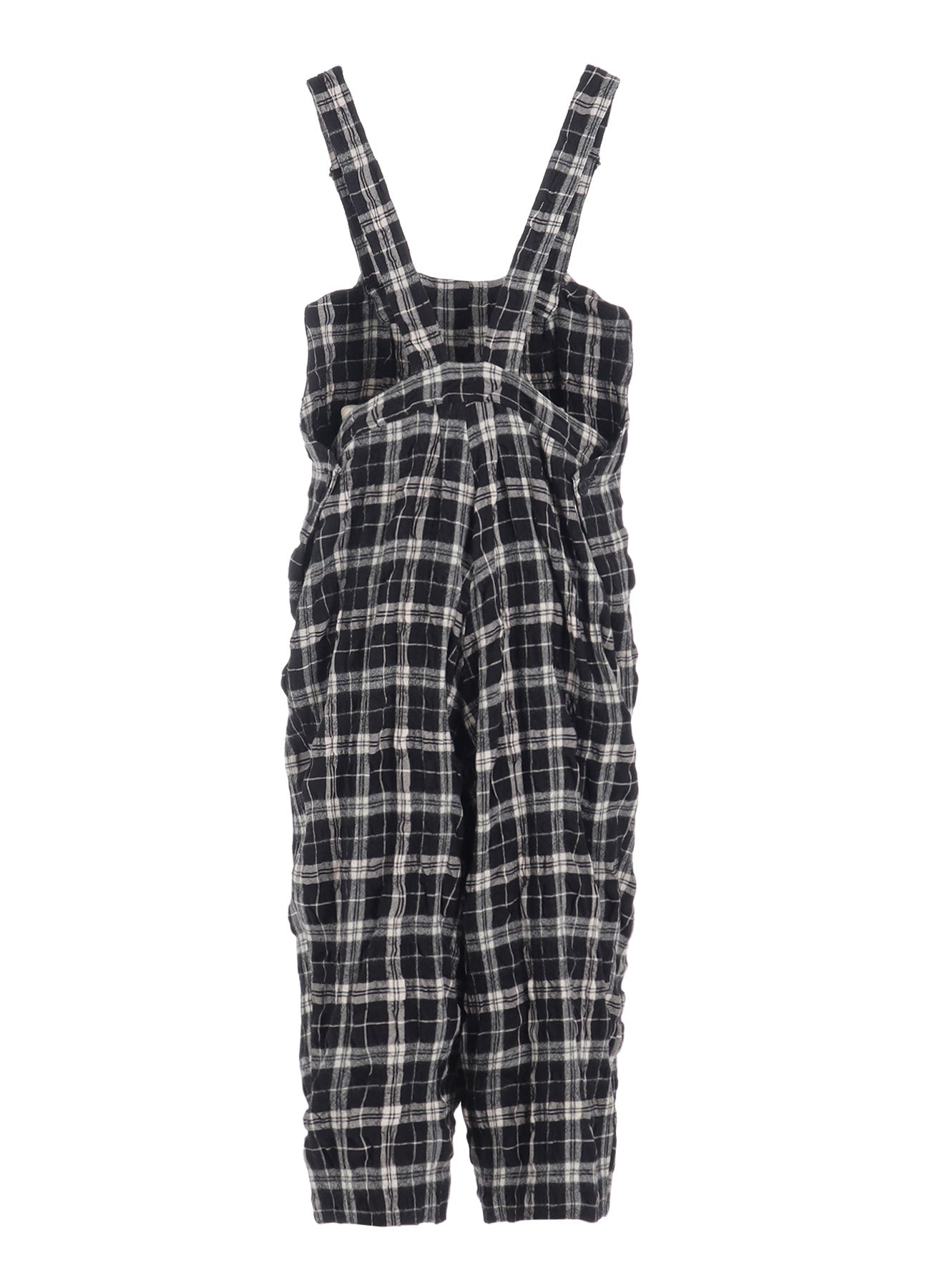 MILLED WOOL COTTON PLAID DRESS