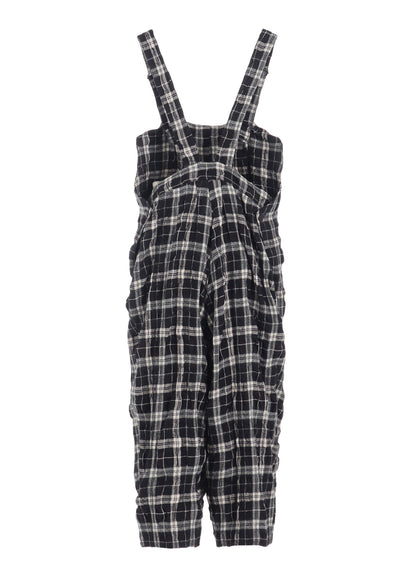 MILLED WOOL COTTON PLAID DRESS
