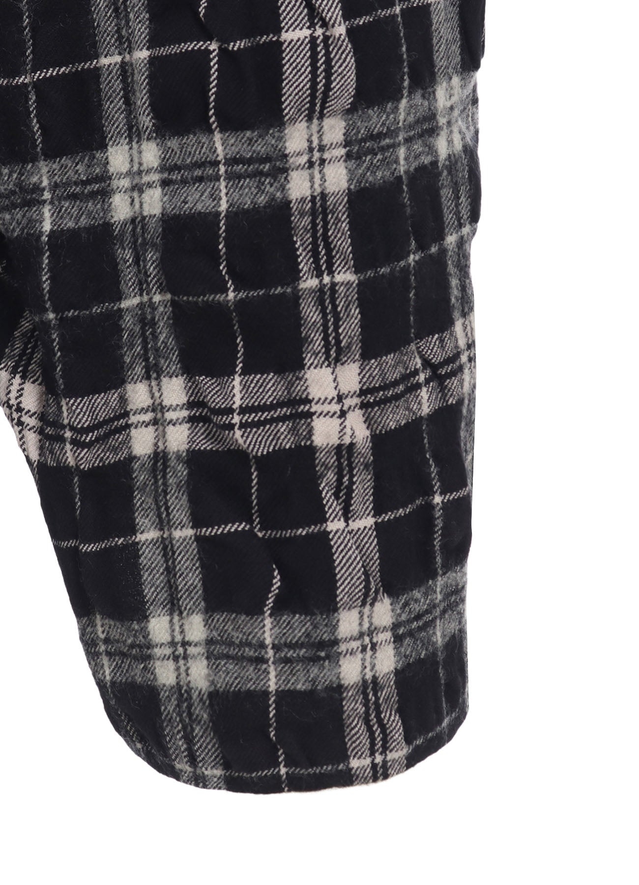 MILLED WOOL COTTON PLAID DRESS
