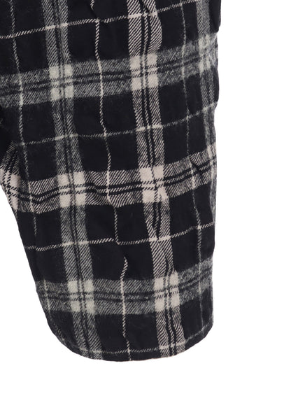 MILLED WOOL COTTON PLAID DRESS