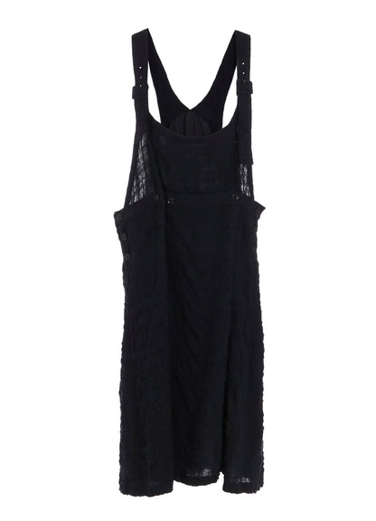 MILLED COTTON WOOL PLAID DRESS