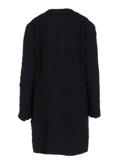 MILLED COTTON WOOL PLAID JACKET