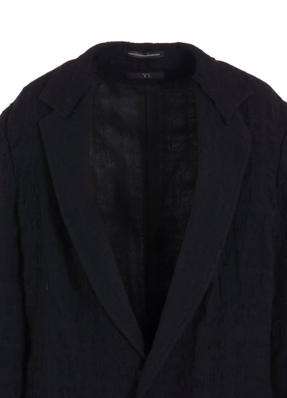 MILLED COTTON WOOL PLAID JACKET