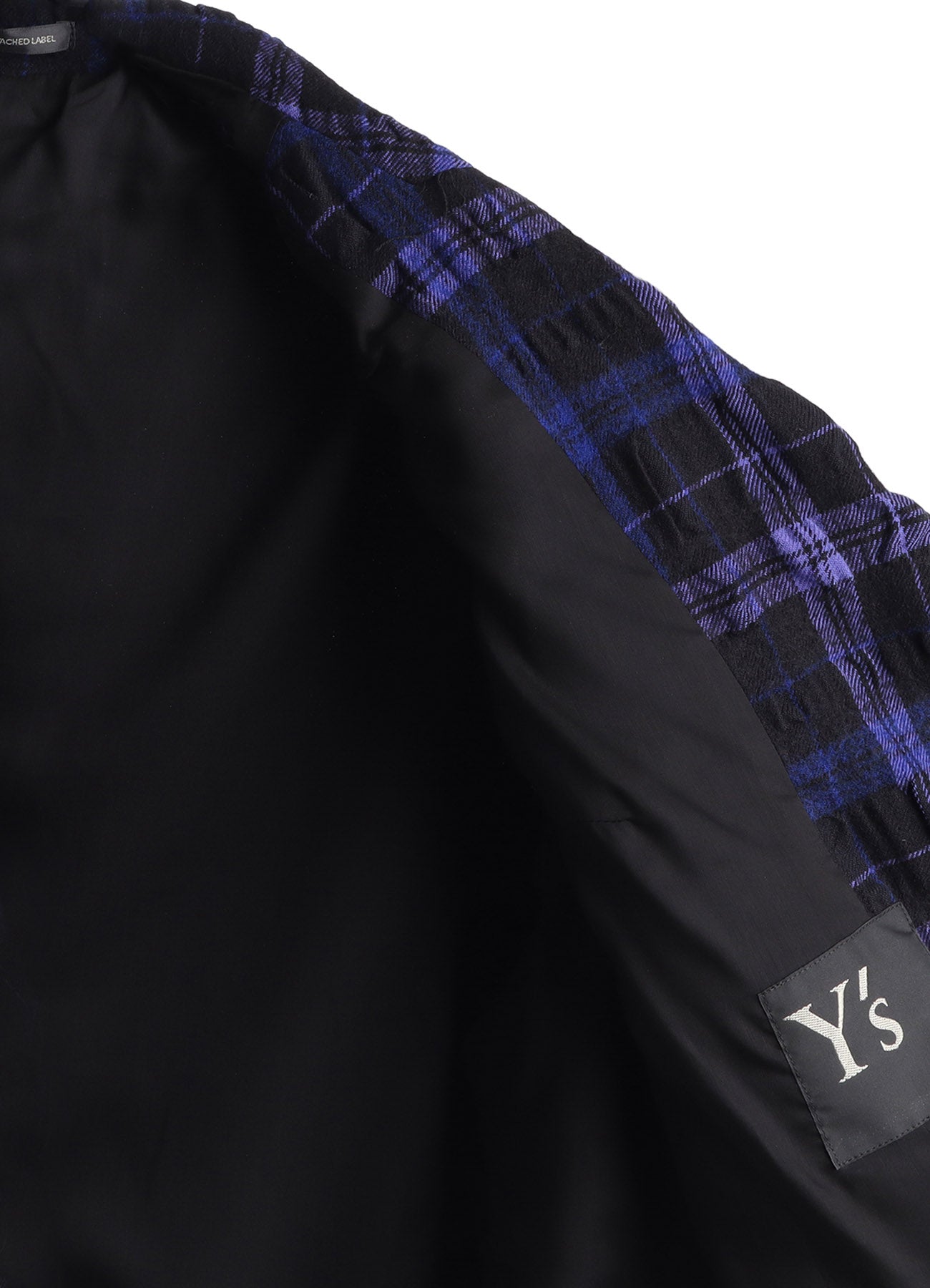 MILLED WOOL COTTON PLAID JACKET