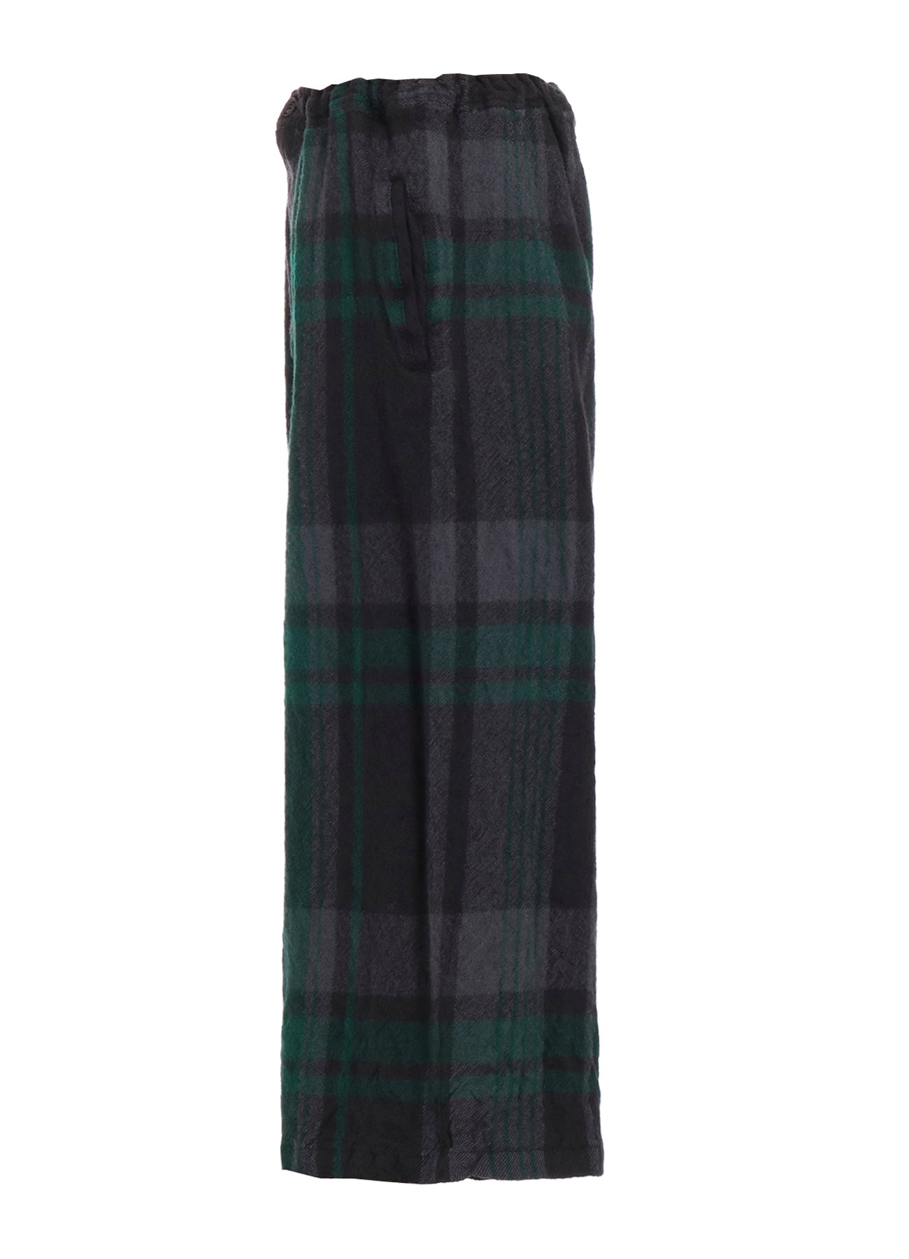 MILLED WOOL PLAID PANTS