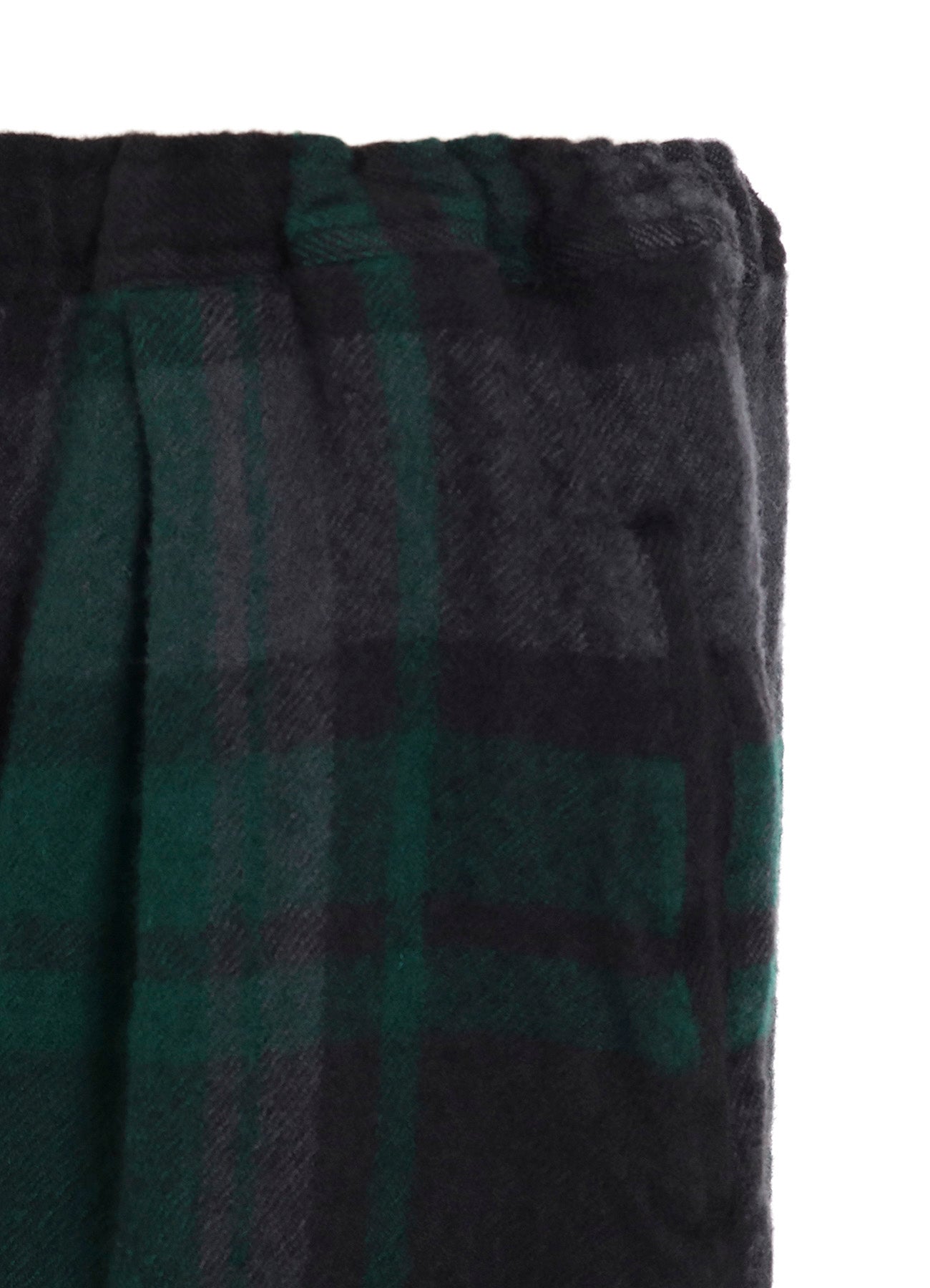 MILLED WOOL PLAID PANTS