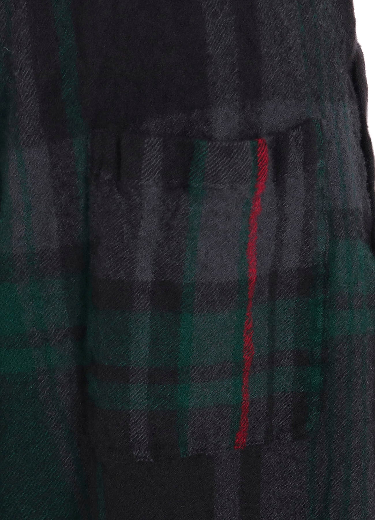 MILLED WOOL PLAID PANTS