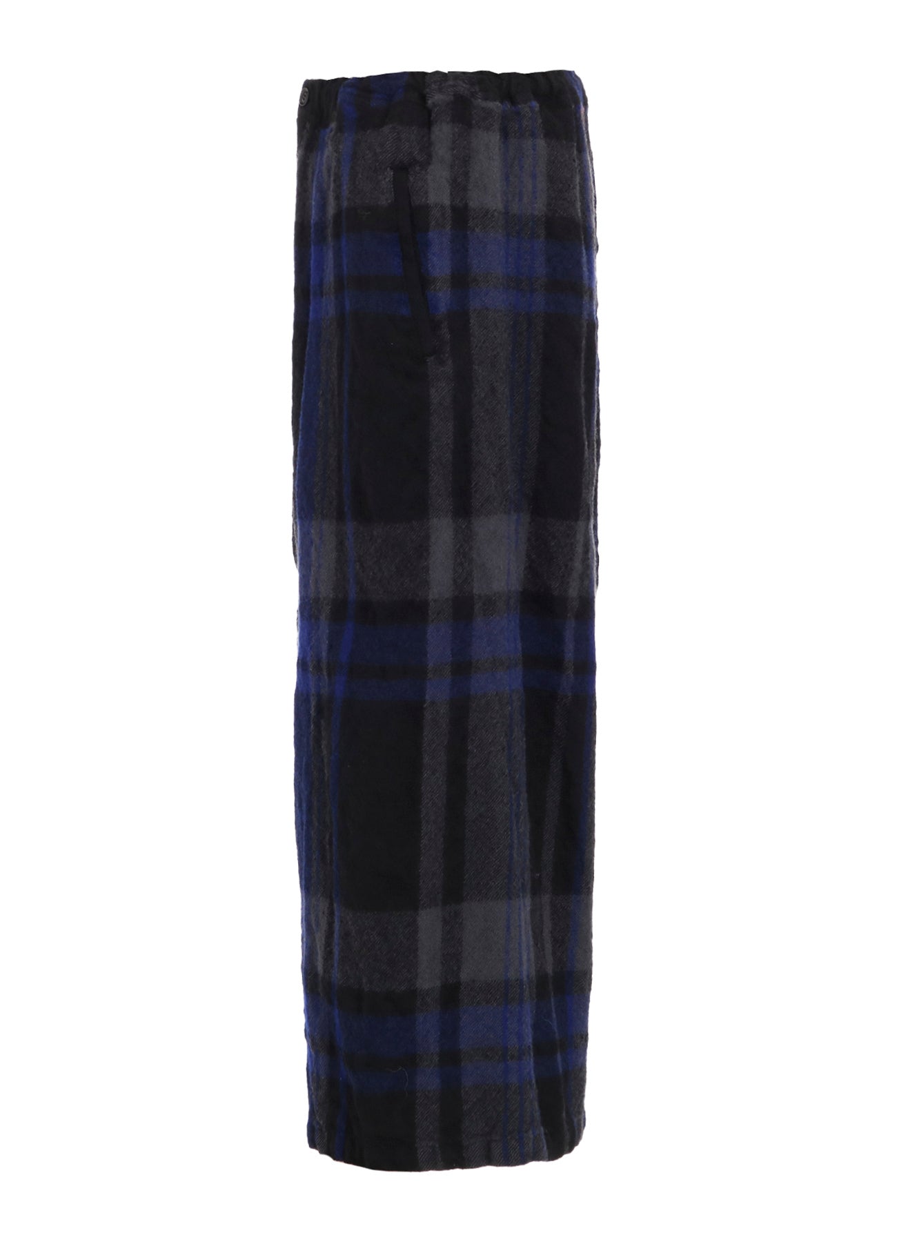MILLED WOOL PLAID PANTS