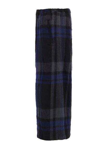 MILLED WOOL PLAID PANTS