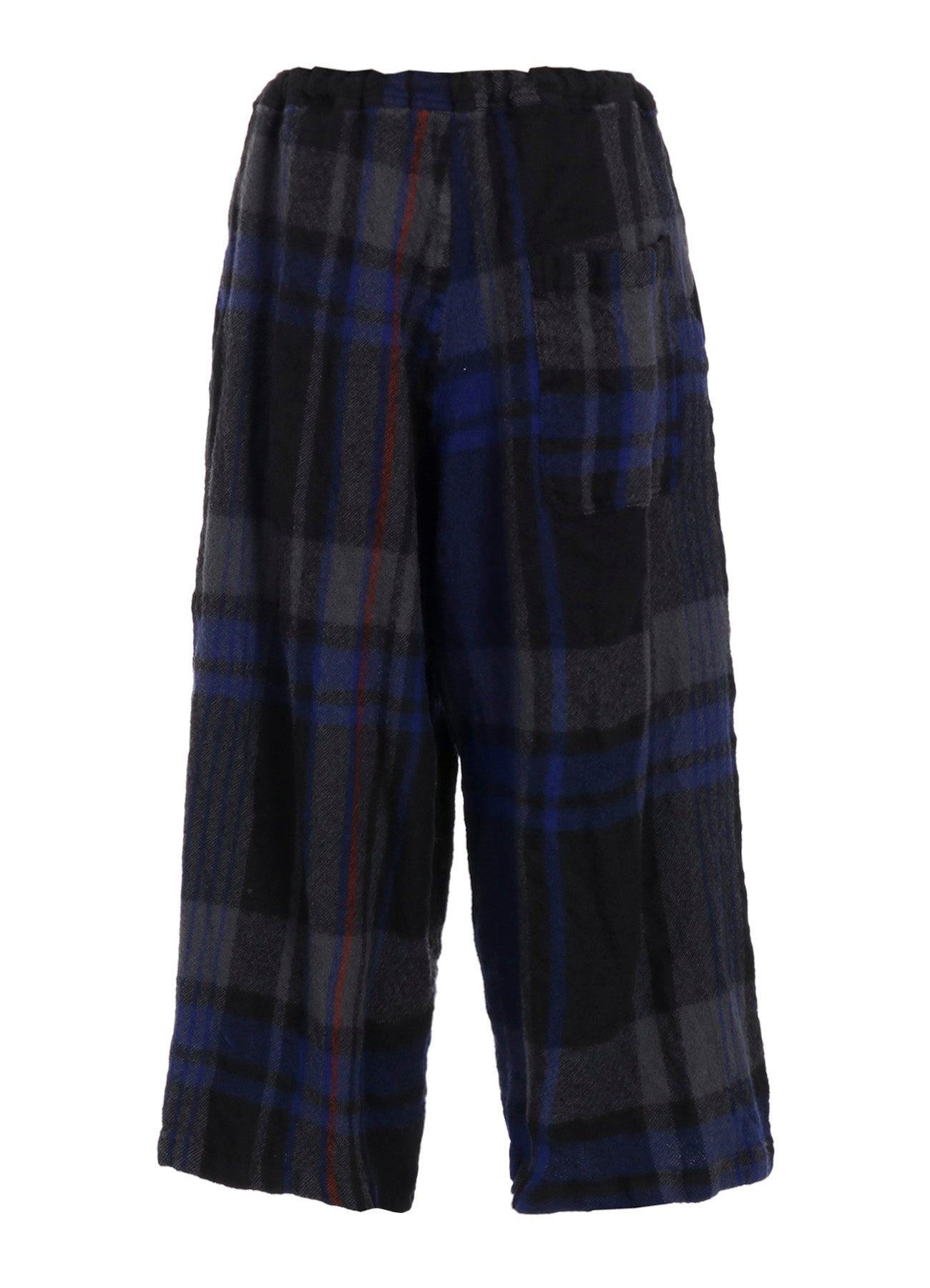 MILLED WOOL PLAID PANTS