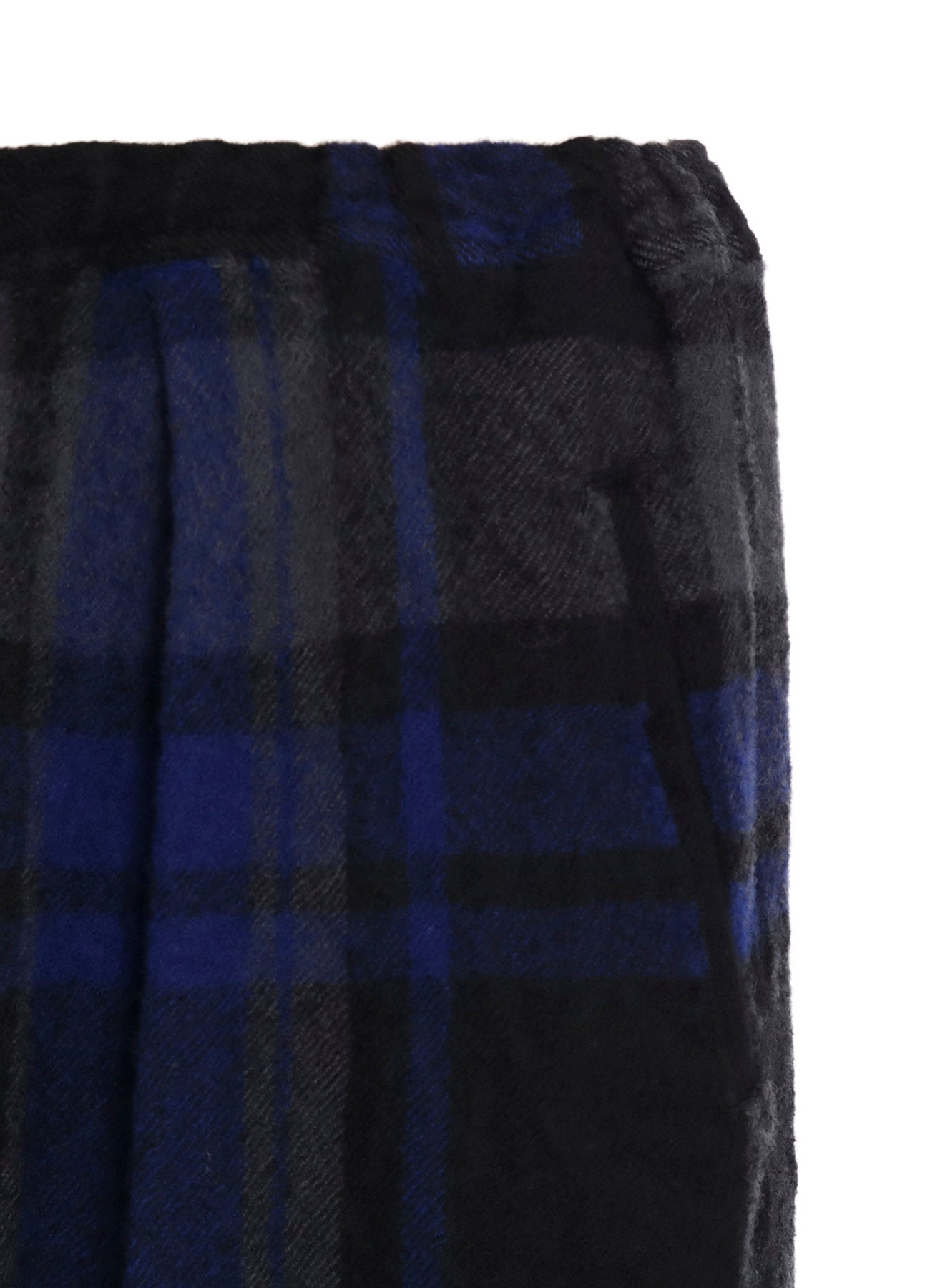 MILLED WOOL PLAID PANTS