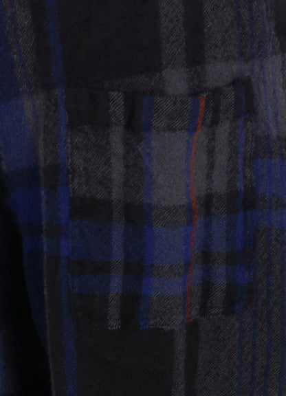 MILLED WOOL PLAID PANTS