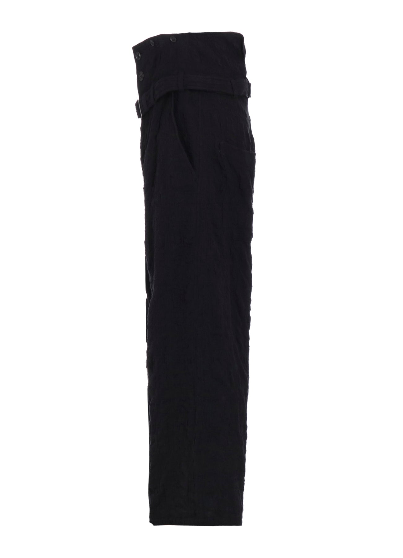 MILLED COTTON WOOL PLAID PANTS