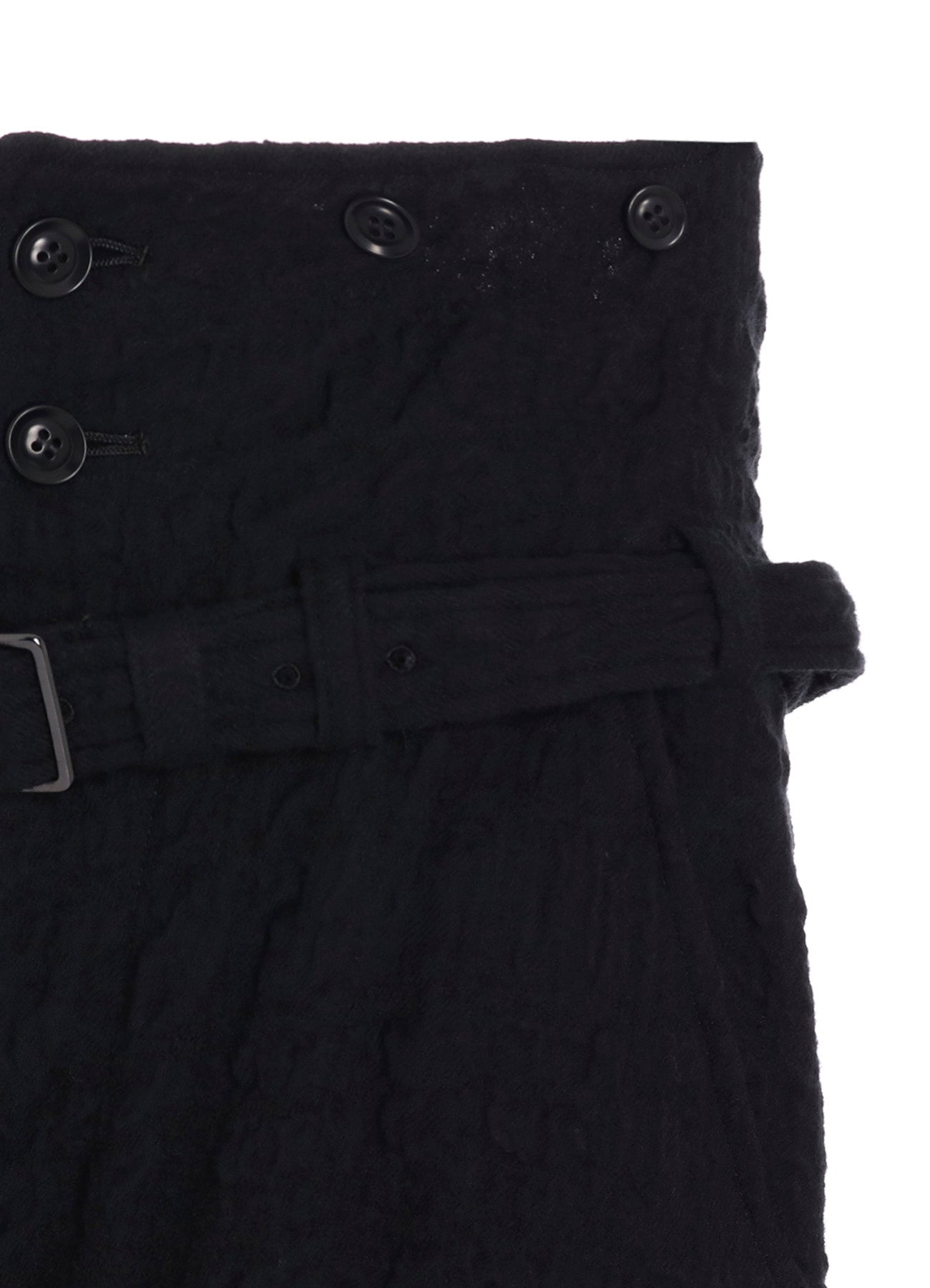 MILLED COTTON WOOL PLAID PANTS
