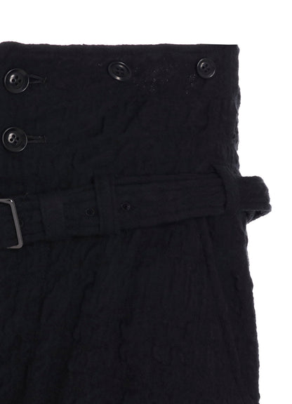 MILLED COTTON WOOL PLAID PANTS