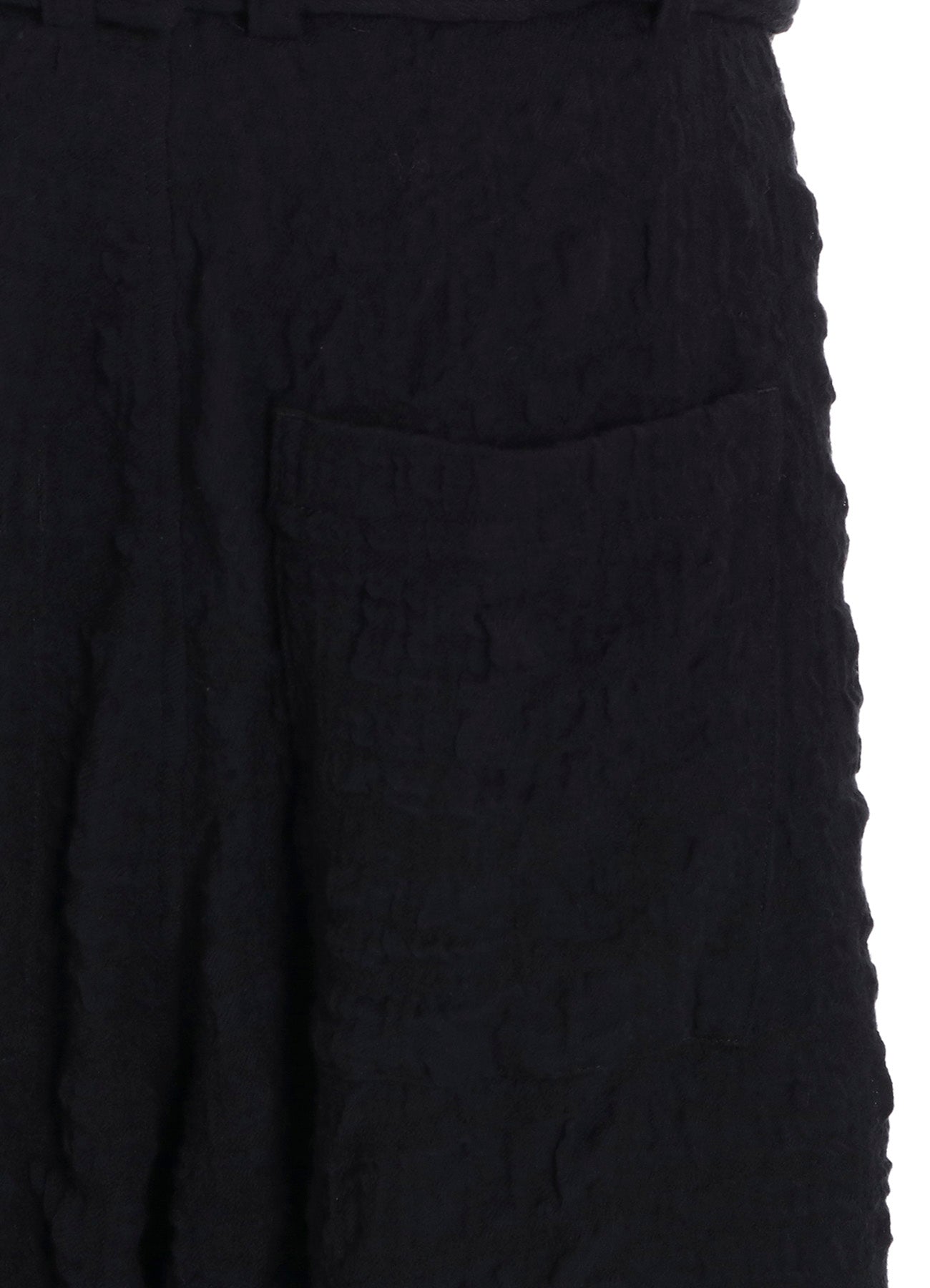 MILLED COTTON WOOL PLAID PANTS