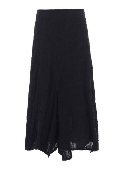 MILLED COTTON WOOL PLAID SKIRT PANTS