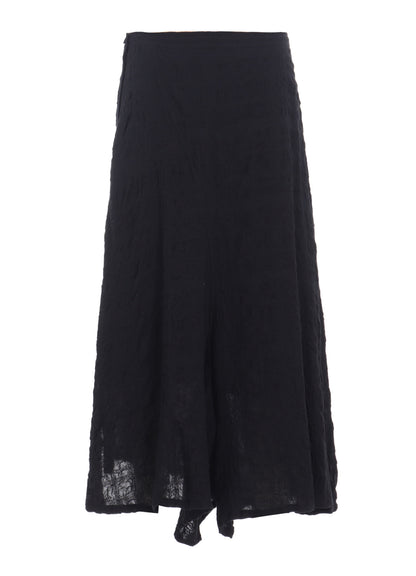 MILLED COTTON WOOL PLAID SKIRT PANTS