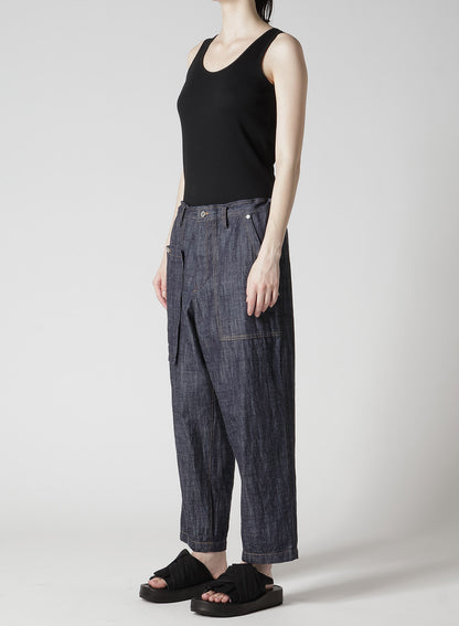 80OZ DENIM PATCHED-POCKET PANTS