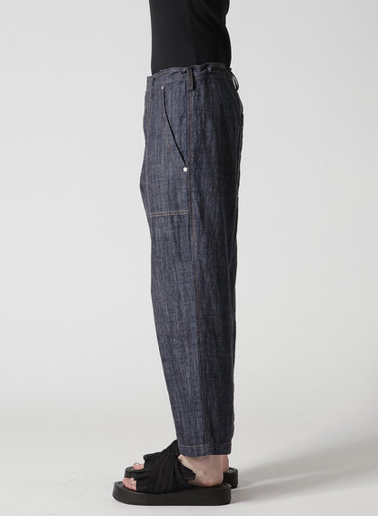 80OZ DENIM PATCHED-POCKET PANTS