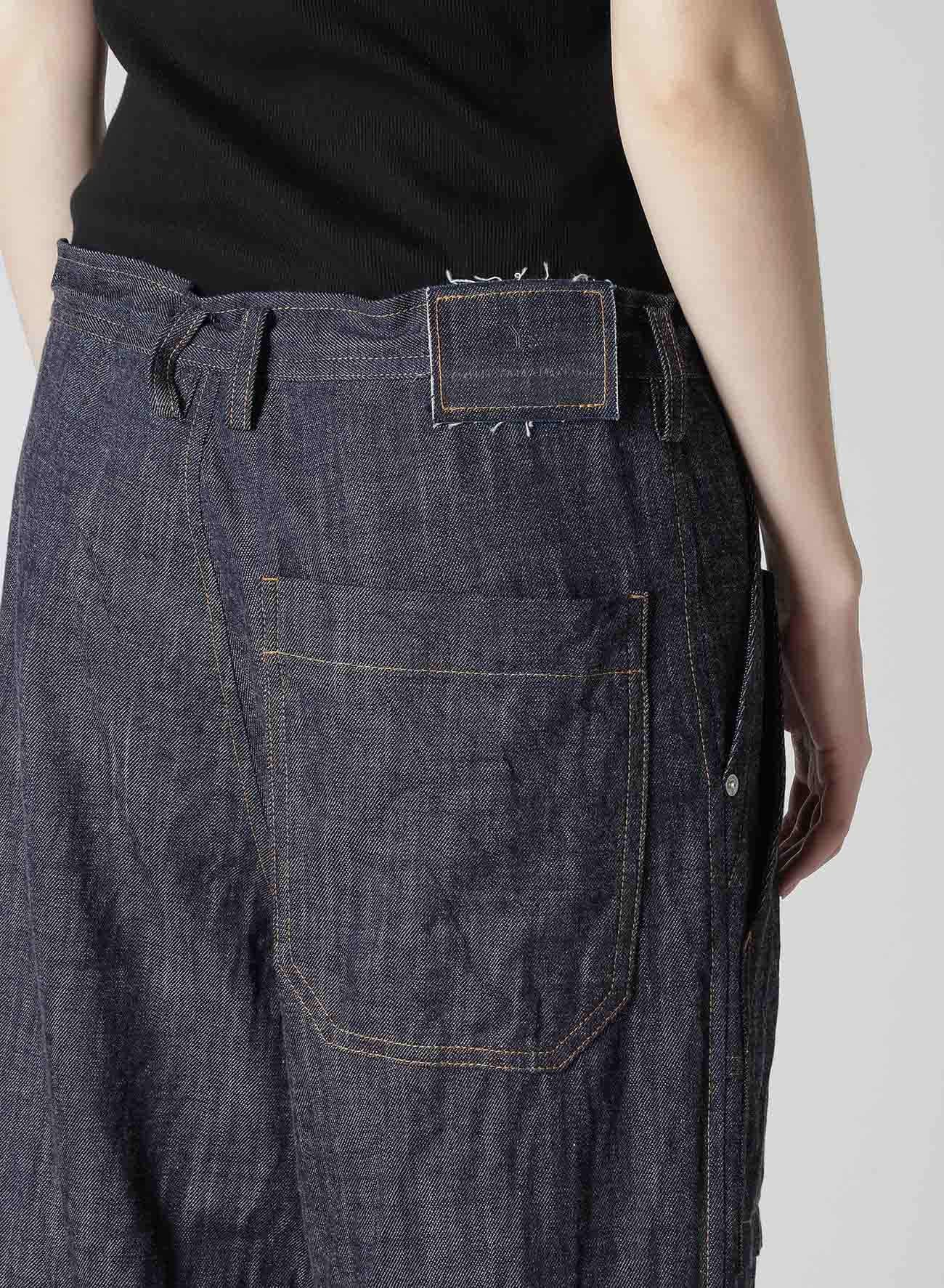 80OZ DENIM PATCHED-POCKET PANTS