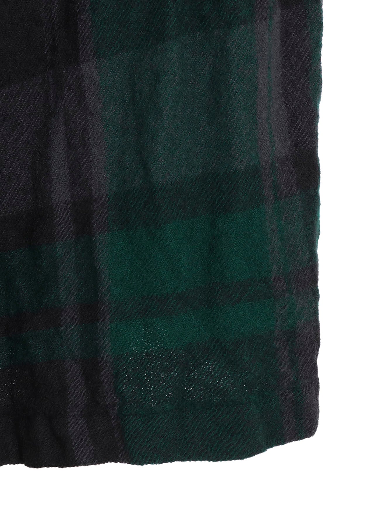 MILLED WOOL PLAID SKIRT