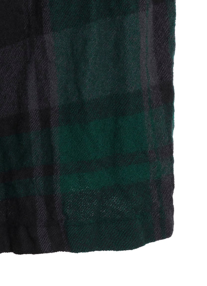 MILLED WOOL PLAID SKIRT