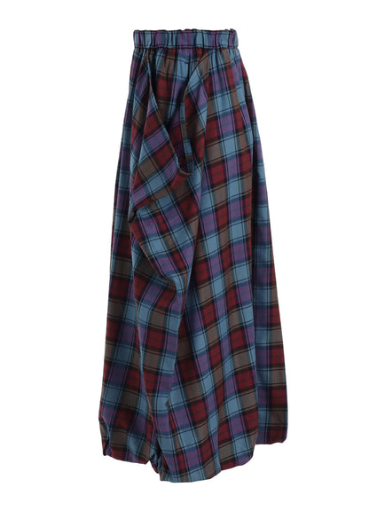 TWILL PLAID SKIRT