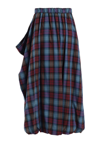 TWILL PLAID SKIRT