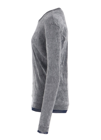 FLOCKED TULLE ROUND NECK T