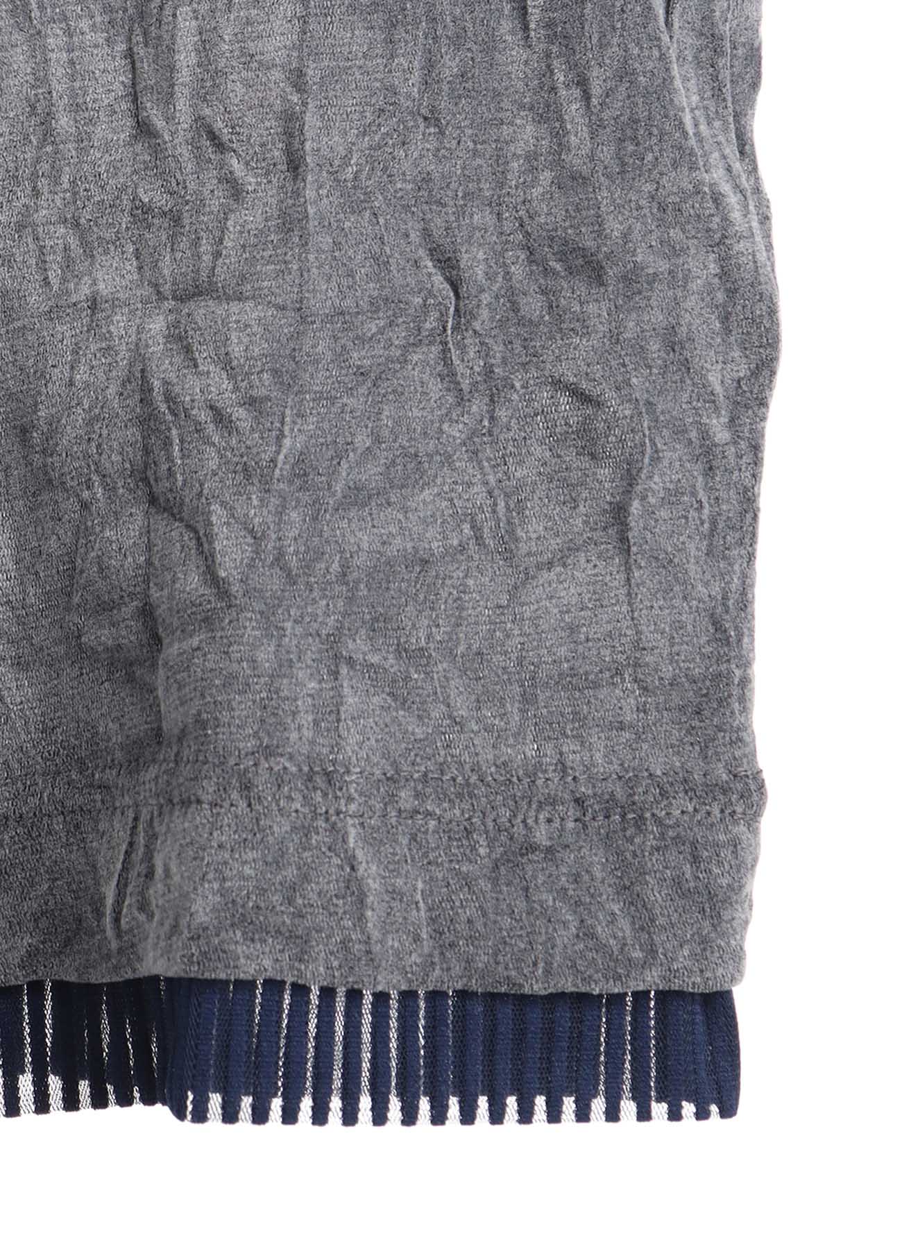 FLOCKED TULLE ROUND NECK T