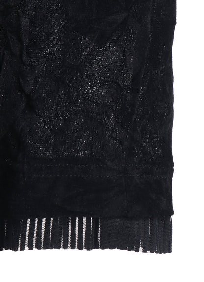 FLOCKED TULLE ROUND NECK T