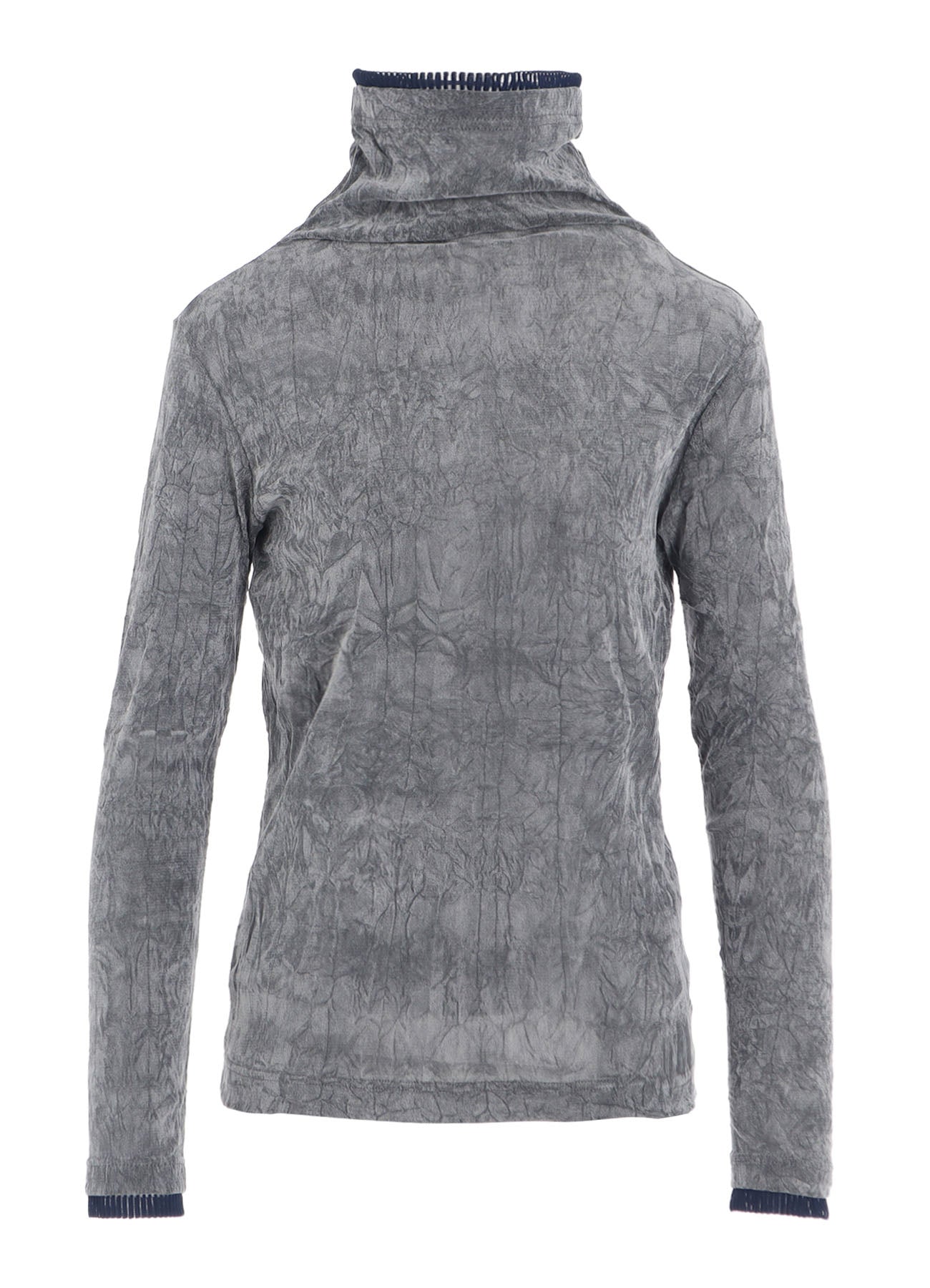 FLOCKED TULLE HIGH NECK T