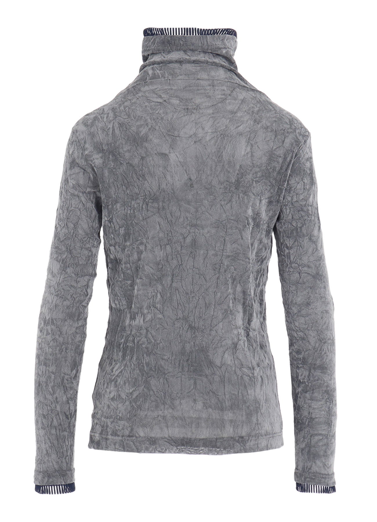 FLOCKED TULLE HIGH NECK T