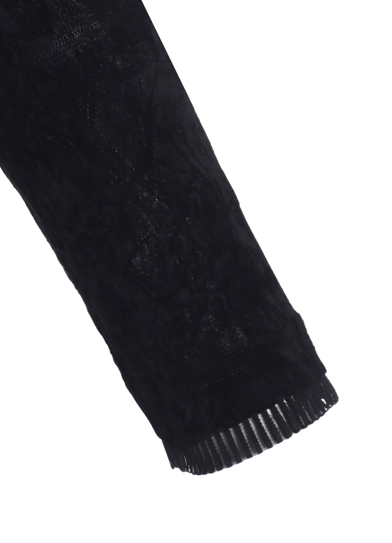 FLOCKED TULLE ROUND NECK WIDE  T