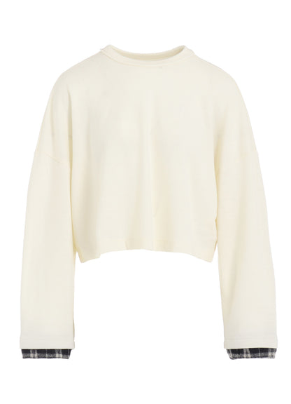 MILLED PLAID WOOL SHORT T