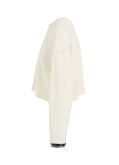 MILLED PLAID WOOL SHORT T