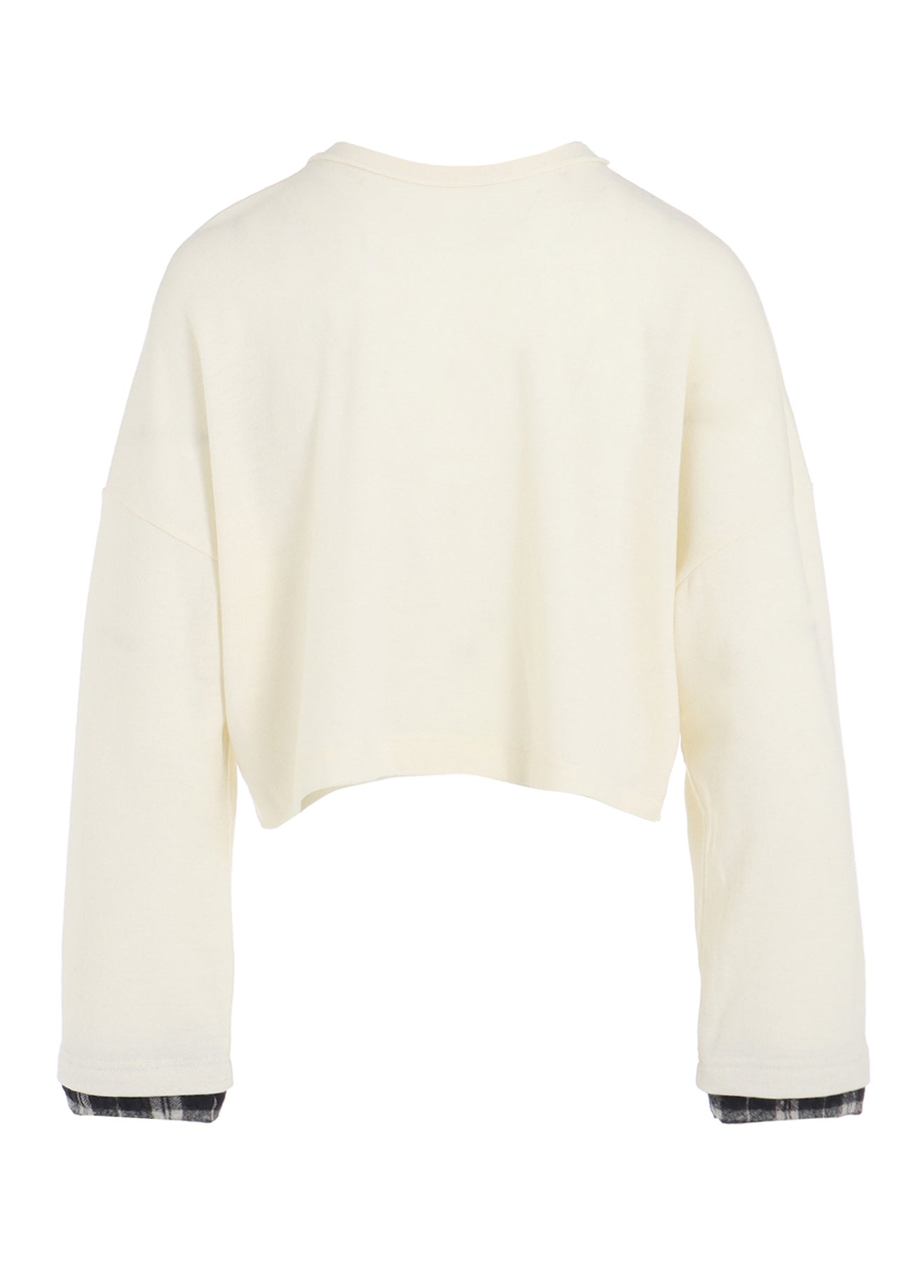 MILLED PLAID WOOL SHORT T