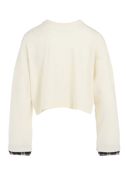 MILLED PLAID WOOL SHORT T