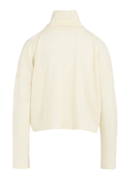 MILLED PLAID WOOL CARDIGAN