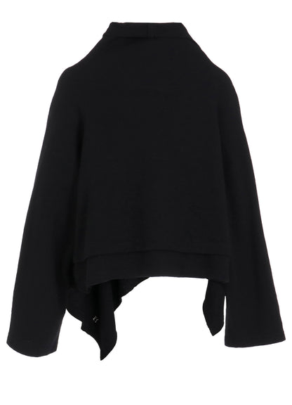 MILLED WOOL CARDIGAN