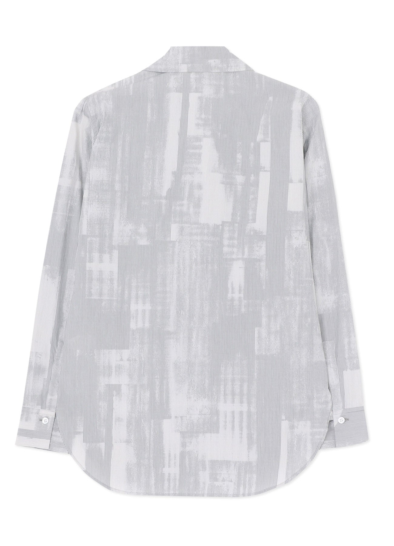 TYPEWRITER STRIPE BOW COLLAR BLOUSE